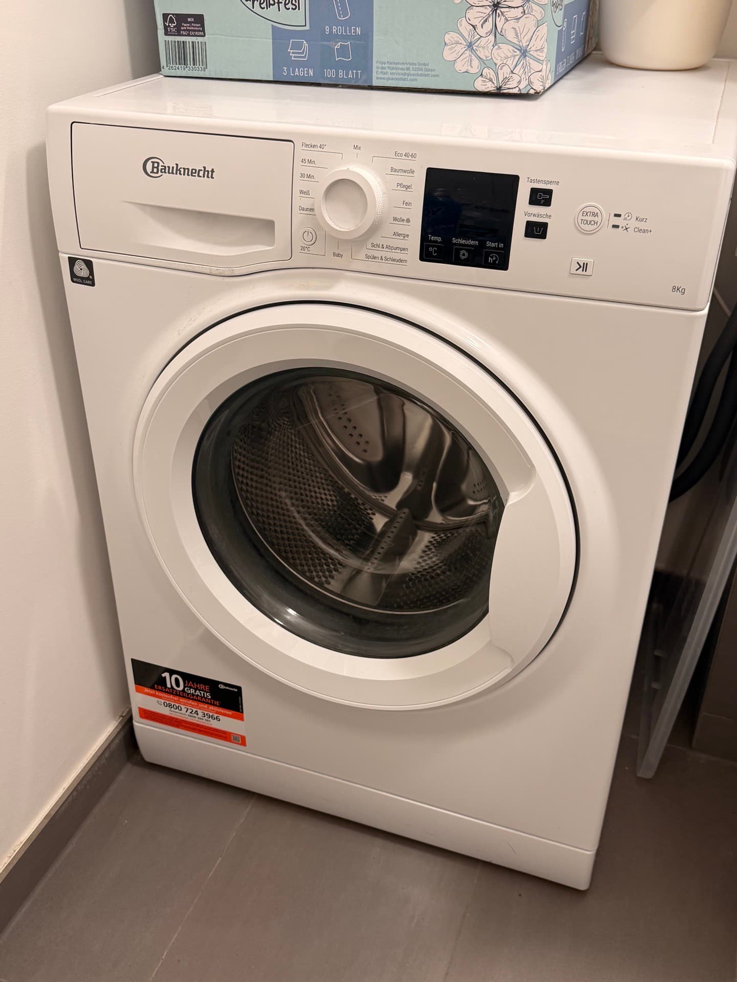 세탁기 Bauknecht 8kg